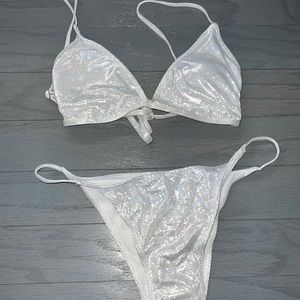 Metallic silver bikini